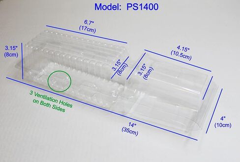 Live Plant Clone Shipper Clamshell Packaging Shipping Seedling Cutting, Clear (Bundle of 10) in Saudi Arabia