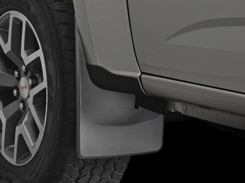 Weathertech Custom No Drill Splash Guard MudFlaps لجي إم سي كانيون، كولورادو، كولورادو - الزوج الأمامي (110049)، أسود in Saudi Arabia