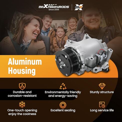 maXpeedingrods AC A/C Compressor w/Clutch for Honda CR-V 2.4L 2002 2003 2004 2005 2006 Replaces CO10663AC in Saudi Arabia