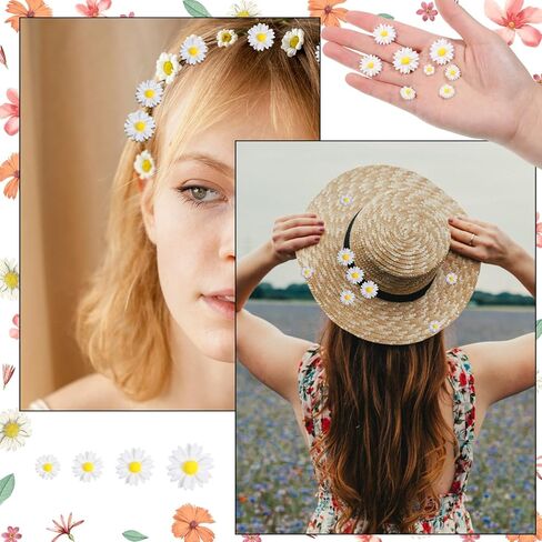 Resin Daisy Flowers, 50 Pcs Mini Daisy Decorations Small Flatback Daisies Charms for DIY Crafts, Scrapbook Embellishment, Home Party Decorations in Kuwait