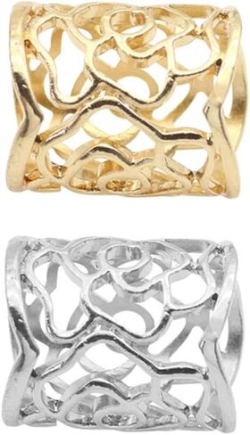 2Pcs Chic Scarf Ring Buckle Clip for Women Vintage Hollow Rose Design and Silver Scarf Accessory for Weddings Parties and Everyday Wear in Saudi Arabia
