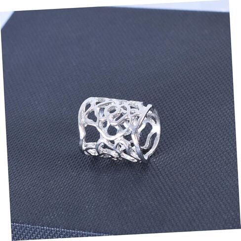 2Pcs Chic Scarf Ring Buckle Clip for Women Vintage Hollow Rose Design and Silver Scarf Accessory for Weddings Parties and Everyday Wear in Saudi Arabia