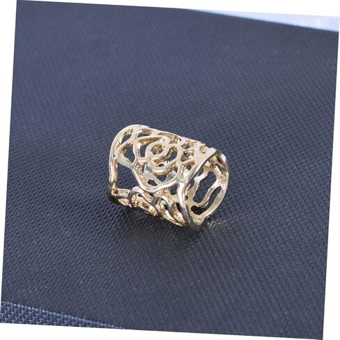 2Pcs Chic Scarf Ring Buckle Clip for Women Vintage Hollow Rose Design and Silver Scarf Accessory for Weddings Parties and Everyday Wear in Saudi Arabia