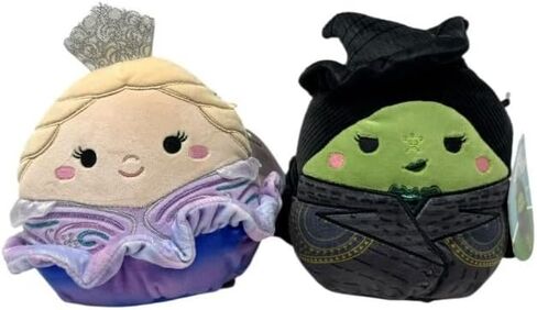 Squishmallows Wicked Glinda and Elphaba 7.5" Bundle Collectible Soft & Squishy Food Stuffed - Add to Your Squad - Gift for Kids, Girls & Boys in Saudi Arabia