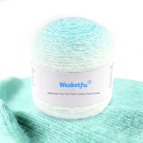 Weabetfu Gradient Cake Yarn for Crocheting & Knitting-Ombre Yarn Cake of 200g/7.05oz.-80% Acrylic,20% Nylon|Light Weight&Soft Crochet Yarns for Scarves,Blankets & Garments-05 in Saudi Arabia