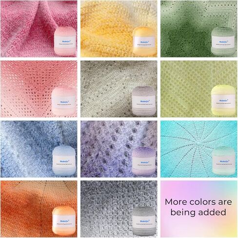 Weabetfu Gradient Cake Yarn for Crocheting & Knitting-Ombre Yarn Cake of 200g/7.05oz.-80% Acrylic,20% Nylon|Light Weight&Soft Crochet Yarns for Scarves,Blankets & Garments-05 in Saudi Arabia