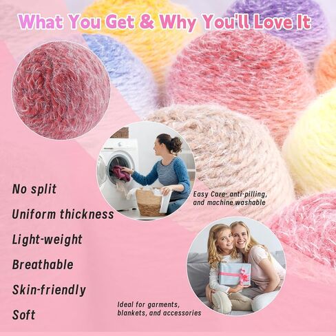 Weabetfu Gradient Cake Yarn for Crocheting & Knitting-Ombre Yarn Cake of 200g/7.05oz.-80% Acrylic,20% Nylon|Light Weight&Soft Crochet Yarns for Scarves,Blankets & Garments-05 in Saudi Arabia