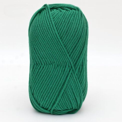 4-Ply Milk Cotton Yarn for Crochet – Soft Knitting Yarn for Amigurumi, Slippers, Blankets & DIY Craft Projects (41 Christmas Green) in Saudi Arabia