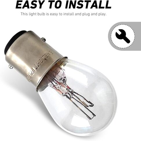 10 PCS Car 1157 Light Bulb, P21/5W S25 BAY15D Brake Lights Bulb, Double Tail High and Low Turn Signal Lights Bulbs Replacement, Universal Halogen Brake Tail Light (White) in Saudi Arabia