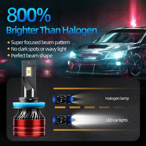 Light Bulbs Compatible for 2007-2018 Nissan Altima H9 High Beam H11 Low Beam H11 Fog Lights Combo Pack 800% Brightness with Cooling Fan Plug N Play Pack of 6 in Kuwait