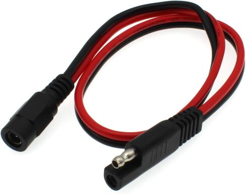 FDXGYH SAE to DC Extension Cable, 14AWG SAE Plug to DC 5.5mm x 2.1mm Female Quickly Release The Connection Adapters Cable,for Motorcycle/Car/Solar Battery Panele（50cm/20inch） in Saudi Arabia