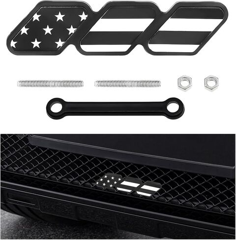 Tri-Color Grille Badge Emblem, Classic Front Grille Decoration Retro Car Truck Label, 3-Color Stripe Decor Exterior Accessories for 4Runner Highlande (D) in Saudi Arabia