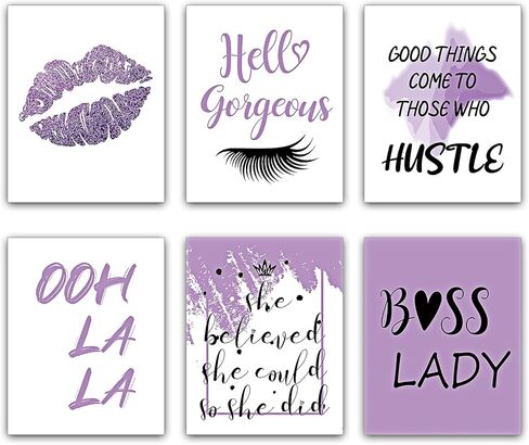 Clabby Motivational Art Print, 8 x 10 Inch, Wall Art for Bedrooms, Gold Powder Prints, Inspirational Posters for Girls in Saudi Arabia