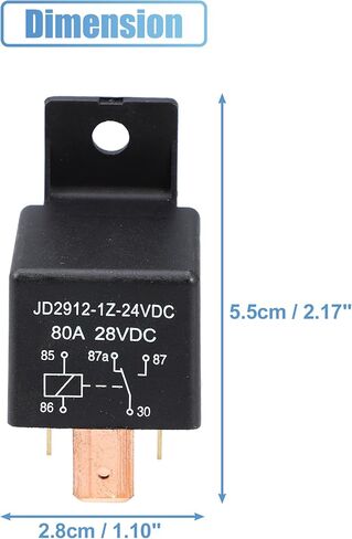 X AUTOHAUX 5 قطعة مرحل السيارة مع مقبس تسخير 5 دبوس 24 فولت 80 أمبير موديل JD2912 80A 28VDC مفاتيح مرحل السيارة in Saudi Arabia