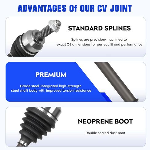 Front CV Axle Shaft Assembly Fit for Mazda 3 2005-2013, for Mazda 5 2006-2010 2012-2015, 2.0L 2.3L 2.5L, for Manual Transaxle, Left CV Joint Shaft, Replacement for 66-8175, 1 pack in Saudi Arabia