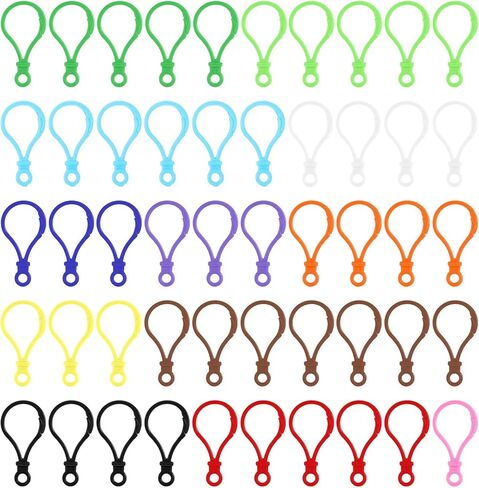 50PCS Acrylic Keychain Clips, Colorful Lobster Claw Clasps for Crafts, Backpacks and DIY Accessories in Saudi Arabia