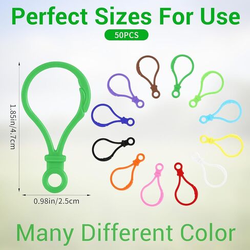 50PCS Acrylic Keychain Clips, Colorful Lobster Claw Clasps for Crafts, Backpacks and DIY Accessories in Saudi Arabia