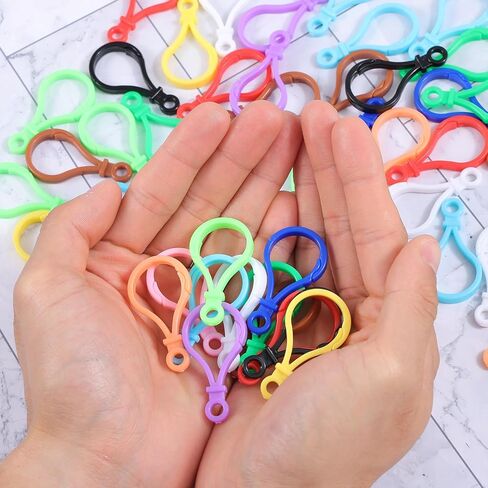 50PCS Acrylic Keychain Clips, Colorful Lobster Claw Clasps for Crafts, Backpacks and DIY Accessories in Saudi Arabia