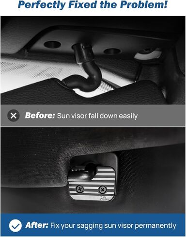 طقم إصلاح واقي الشمس متوافق مع Ram 1500 2019-2023، مشابك واقي الشمس من الألومنيوم JOYTUTUS، تستخدم لترميم وإصلاح Ram 1500 2023 2022 2021 2020 2019 حاجب الشمس المترهل in Kuwait