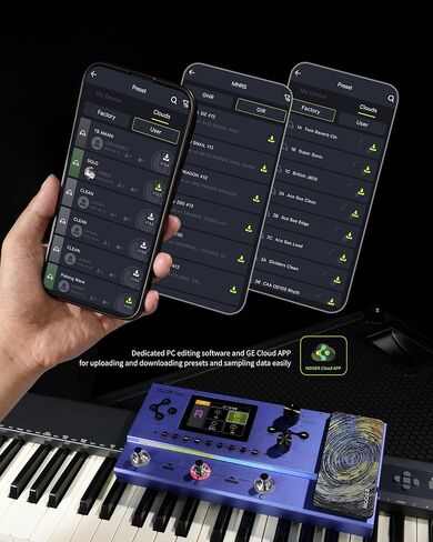 MOOER Ocean Machine II New 2024 Premium Dual Delay, Reverb and Looper Pedal Professional Ambient Pedal with Global EQ for Multiple Instruments, with MIDI THRU, MIDI IN, EXP, F4 Wireless Footswitch in Kuwait