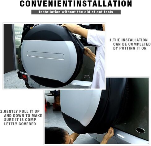 الإطارات الاحتياطية أغطية الاطارات حامي البلاستيك الأبيض يناسب المدافع 90 110 130 2020-2025 in Kuwait