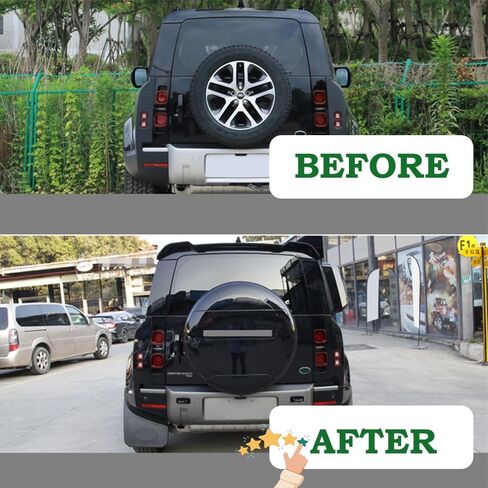 الإطارات الاحتياطية أغطية الاطارات حامي البلاستيك الأبيض يناسب المدافع 90 110 130 2020-2025 in Kuwait