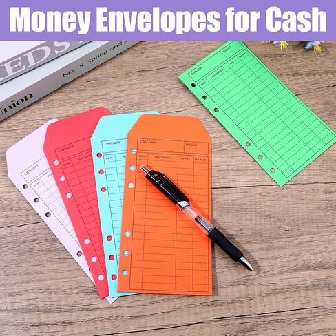 48PCS Money Envelopes for Cash, Cash Envelopes for Budget Saving, Colorful Reusable Budget Supplies with 12 Assorted Colors, Vertical Layout for Money Savings Challenge Book Management Tracking in Saudi Arabia