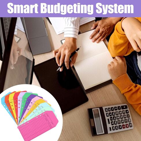 48PCS Money Envelopes for Cash, Cash Envelopes for Budget Saving, Colorful Reusable Budget Supplies with 12 Assorted Colors, Vertical Layout for Money Savings Challenge Book Management Tracking in Saudi Arabia