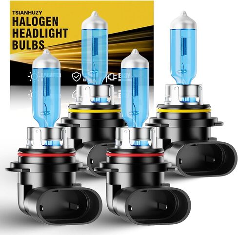 Fit for Nissan Titan 2004-2015 Upgraded Halogen Headlight Bulbs,9005 High Beam & 9006 Low Beam Halogen Headlight Bulbs Direct Replacement Headlight Bulb,300% Brightness,5000K White,Pack of 4 in Saudi Arabia