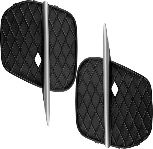 Front Bumper Grille Grill Trim Fog Light Cover Fit for BMW X5 E70 2011-2013 Replace BM1038131 BM1039131 51117222859 51117222860, Driver & Passenger Side Black in Saudi Arabia