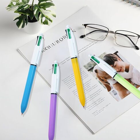 Multicolor Pens, Ballpoint Multicolor Pen in One, 4-in-1 Colored Pen, 1.0mm 4 Color Pens, Smooth Writing Colored Ink Pen, for Office School Supplies Students Gift, 7 Pack in Saudi Arabia