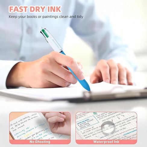 Multicolor Pens, Ballpoint Multicolor Pen in One, 4-in-1 Colored Pen, 1.0mm 4 Color Pens, Smooth Writing Colored Ink Pen, for Office School Supplies Students Gift, 7 Pack in Saudi Arabia