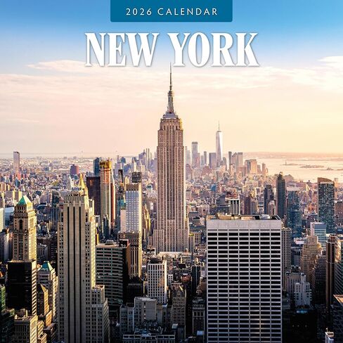 Red Robin 2026 New York Monthly Wall Calendar | 12" x 24" Open | Premium Thick & Sturdy Paper | Hangable 12 Month Calendar | Lined Notes & To Do Area | Vivid Images | Plastic Free in Kuwait