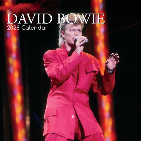 2026 Square Wall Calendar - D‎‎avid Ƀ‎‎owi‎‎e 12 x 12 Inch Monthly View, 16-Month, Icons Theme, Includes 180 Reminder Stickers in Saudi Arabia
