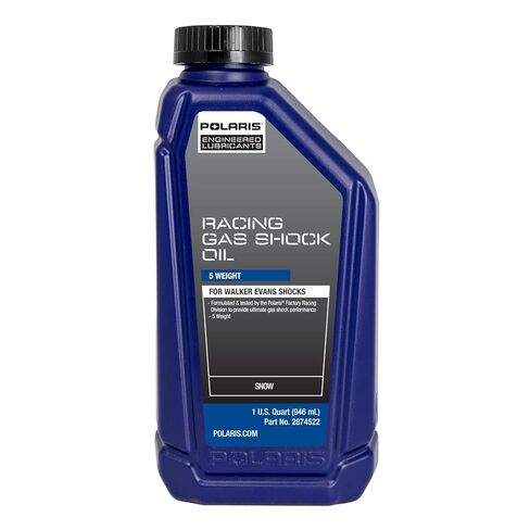 Polaris Premium Racing 5W Gas Shock Oil for Rebuildable Walker Evans Shocks On Snowmobile Models, Ultimate Performance, for Heavy Loads, Severe Cold Riding, 1 Quart, Qty 1-2874522 in Saudi Arabia