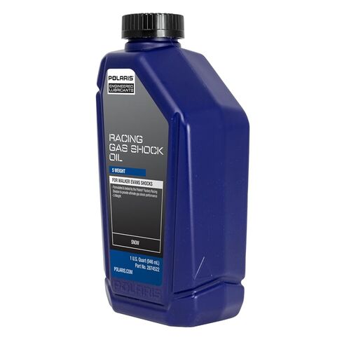 Polaris Premium Racing 5W Gas Shock Oil for Rebuildable Walker Evans Shocks On Snowmobile Models, Ultimate Performance, for Heavy Loads, Severe Cold Riding, 1 Quart, Qty 1-2874522 in Saudi Arabia