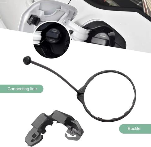 2 PCS Fuel Filler Cap Clip, Fuel Tank Cap Strap Holder Replacement, OEM#17670-SJA-013 91594-SNA-A01, Compatible with Honda Accord Civic CRV CR-V Odyssey Acura (Black) in Saudi Arabia