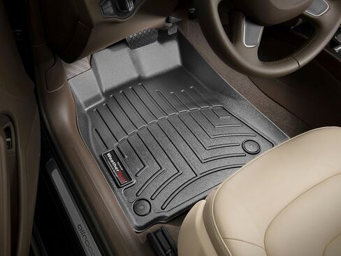 Weathertech Custom Fit FloorLiners for Audi A5, A4, A4-1st Row (442121), Black in Saudi Arabia
