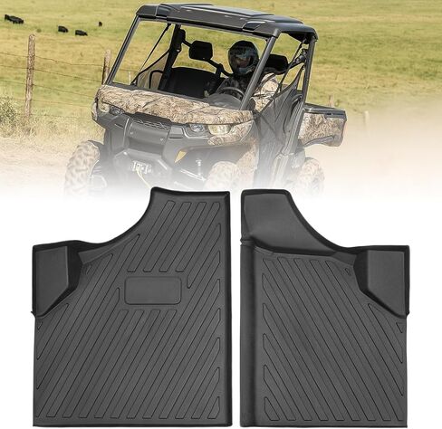 سجادات أرضية أمامية من KEMIMOTO قطعتان، متوافقة مع 2016-2025 Can-Am Defender وDefender MAX HD 5/7/8/9/10 TPE سجادات مطاطية مضادة للانزلاق في الصف الأول من بطانة الأرضية (بدون قطع الزوايا) in Saudi Arabia