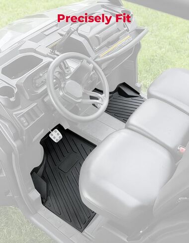 سجادات أرضية أمامية من KEMIMOTO قطعتان، متوافقة مع 2016-2025 Can-Am Defender وDefender MAX HD 5/7/8/9/10 TPE سجادات مطاطية مضادة للانزلاق في الصف الأول من بطانة الأرضية (بدون قطع الزوايا) in Saudi Arabia