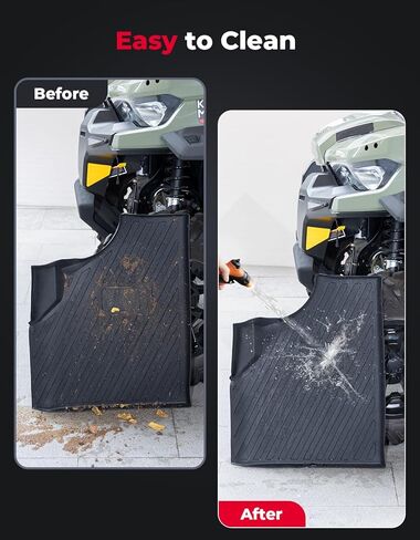 سجادات أرضية أمامية من KEMIMOTO قطعتان، متوافقة مع 2016-2025 Can-Am Defender وDefender MAX HD 5/7/8/9/10 TPE سجادات مطاطية مضادة للانزلاق في الصف الأول من بطانة الأرضية (بدون قطع الزوايا) in Saudi Arabia