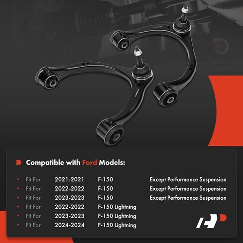 A-Premium 2 x Front Upper Control Arm, with Ball Joint & Bushing, Compatible with Ford F-150 F150 2021-2023, F-150 Lightning 2022-2024 in Saudi Arabia