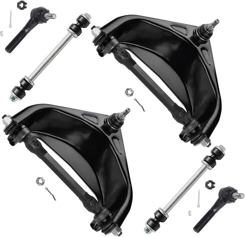 Detroit Axle - RWD Front Upper Control Arm w/Ball Joints Sway Bar End Links Outer Tie Rods Replacement for 1994-1999 Dodge Ram 1500 2500 3500 in Saudi Arabia