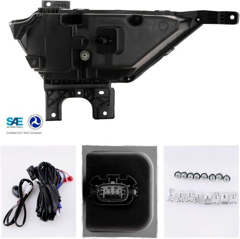 AKKON - Fits 2021-2023 Ford F150 XL [Full LED] Chrome Fog Brake Lights Pair w/Running Signal+Wiring Harness in Kuwait