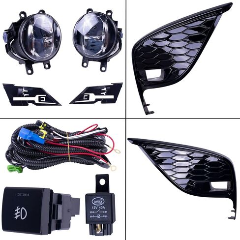 One Set LED Fog Light + Cover + Switch + Wiring Kit Compatible With Toyota Camry (Hybrid) SE XSE 2021-2024(Not Fit Other Models) Replaces TO1039243 TO1038243 8121048050 8121048051 in Saudi Arabia