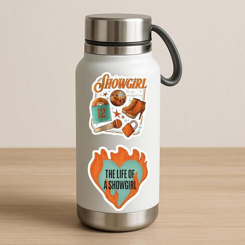 55pcs Tayloris Showgirl Music Sticker,The Life of a Girl Party Decorations,Music Vinyl Waterproof Stickers for Laptops,Water Bottles in Kuwait