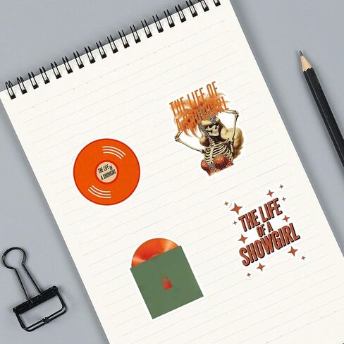 55pcs Tayloris Showgirl Music Sticker,The Life of a Girl Party Decorations,Music Vinyl Waterproof Stickers for Laptops,Water Bottles in Kuwait