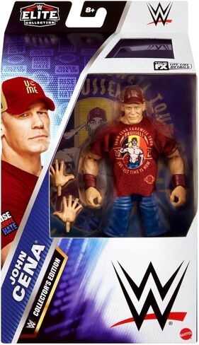Mattel WWE JGV13 John Cena Elite Collectible 6-Inch Action Figure with Accessories, Series 120, 25 Points of Articulation and Interchangeable Hands, JGV13 in Saudi Arabia