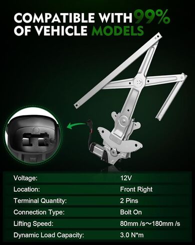 منظم نوافذ الطاقة لجانب الراكب الأمامي الأيمن مع محرك من أجل: -Chevy Colorado 2004-2012، من أجل: -GMC Canyon 2004-2012، من أجل: -Isuzu I-280 2006-2008، مع 2 دبابيس، OE # 741-015 15922915 WPR0538RM in Saudi Arabia