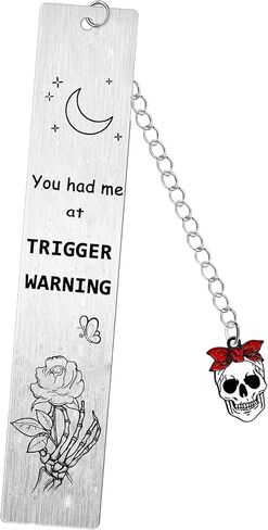 Trigger Warning Bookmarks Dark Romance Book Lovers Gifts for Women Bookish in Saudi Arabia